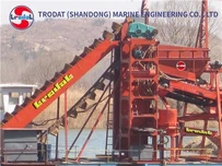 Khai thác mỏ Đào vàng nạo vét dây chuyền thuyền làm việc